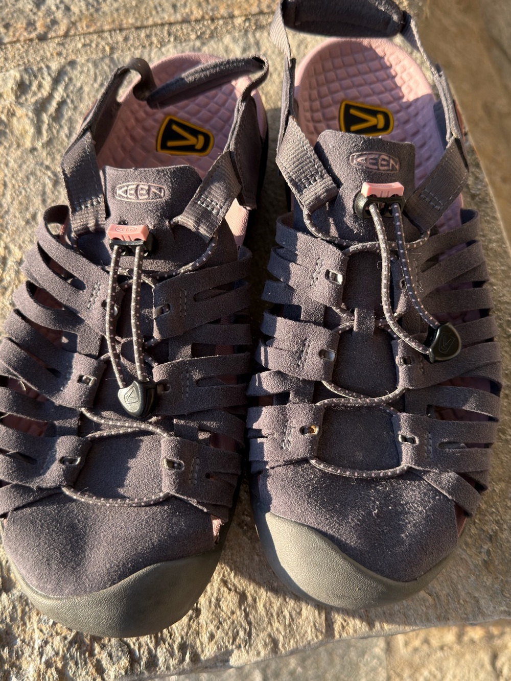 Keen Women's Closed-Toe Sport Sandals in Dark Gray and Pink